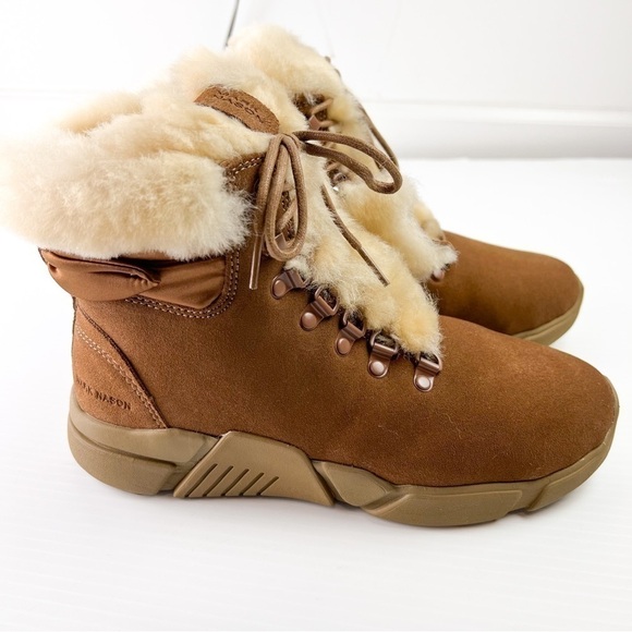 Mark Nason Boots women 6.5 Brown Block Chalet Sheep Shearling Memory Foam Winter - Picture 4 of 13